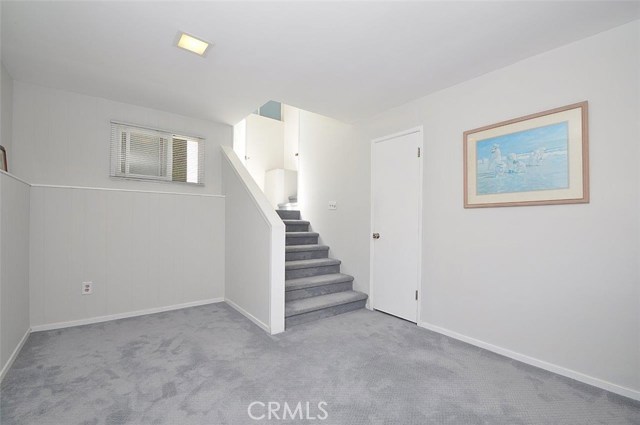 Steps from the main level to the family room below.
