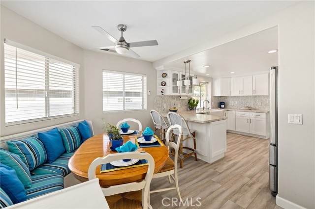 Cute dining nook off kitchen