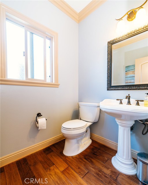 Guest powder room off the living room.