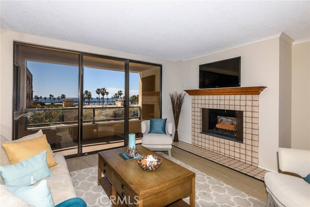 Cozy Fireplace and Ocean View from the Living Room