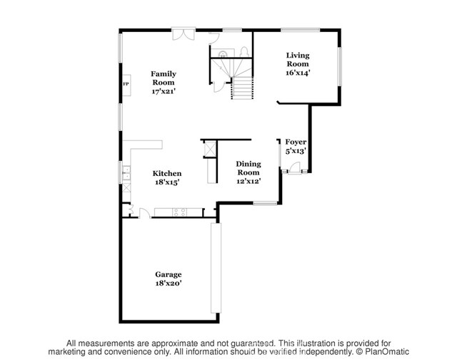 Downstairs floor plan