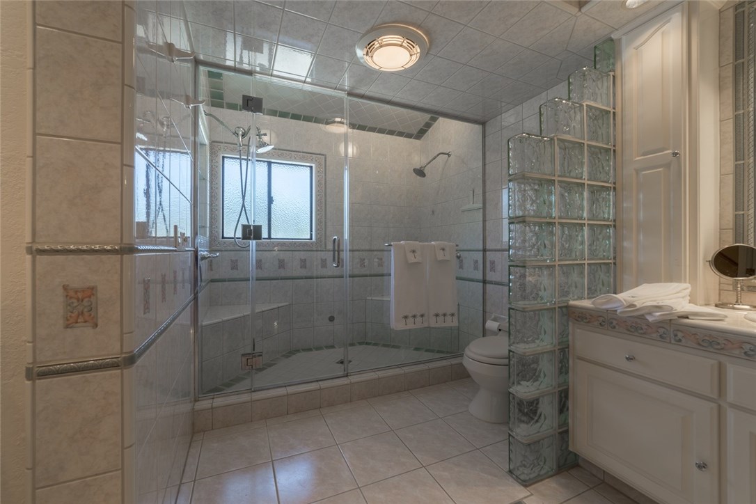 Master bath need I mention two shower heads with your steam bath too...