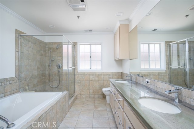 Master Bath with double vanity.