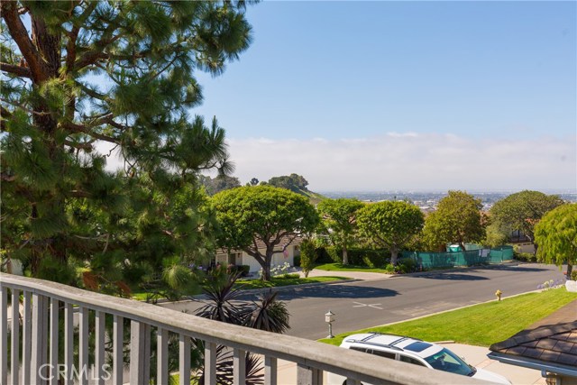 Balcony off of bonus room that has a view of downtown.