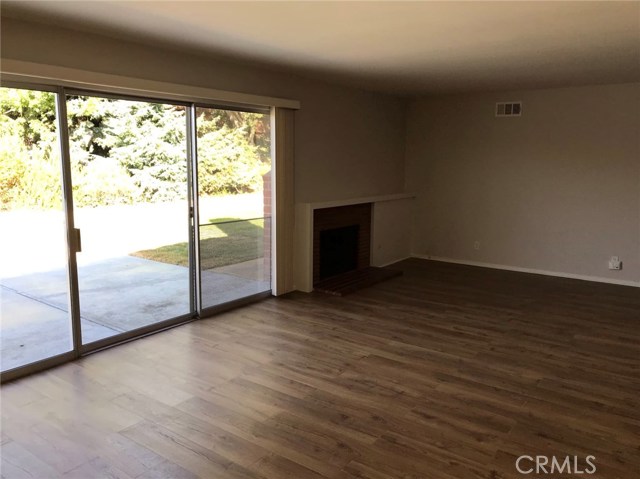 Living room with fireplace