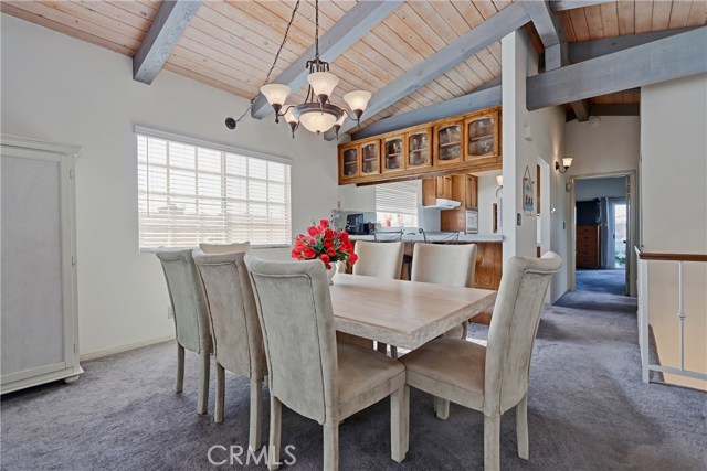 Dining room, that over looks the living room and kitchen.