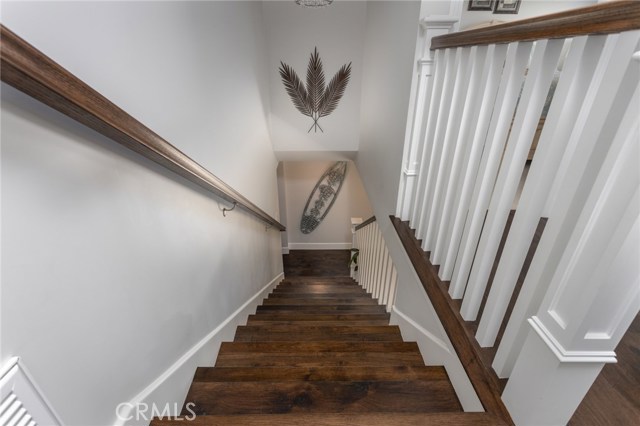 Hardwood hickory stairs.