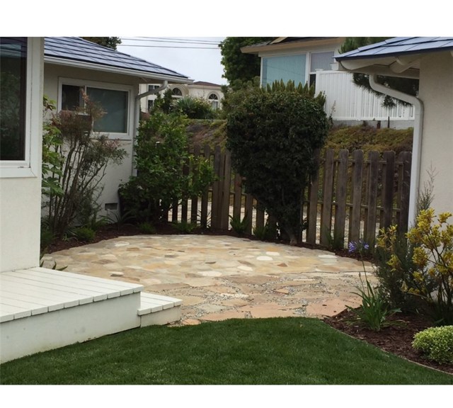 One of the backyard patios