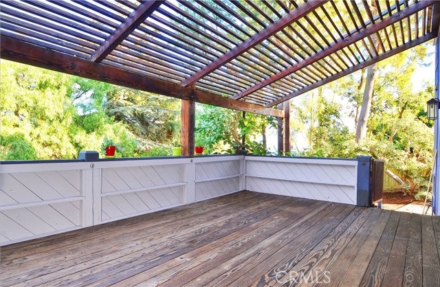 Large wood deck with ocean view