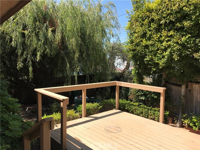 Rear yard deck overlooking lower yard