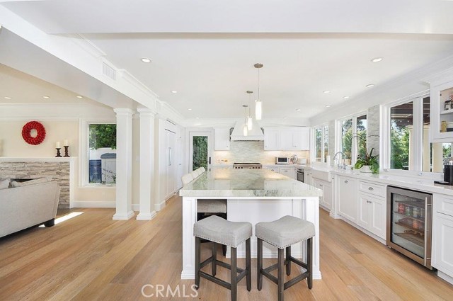 Kitchen with Beverage Cooler