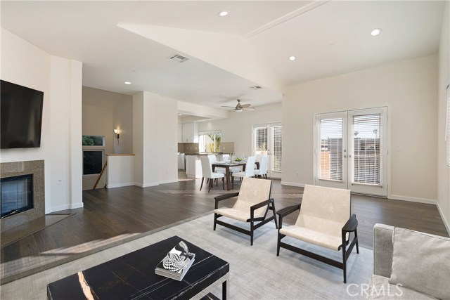 Virtually staged living room view