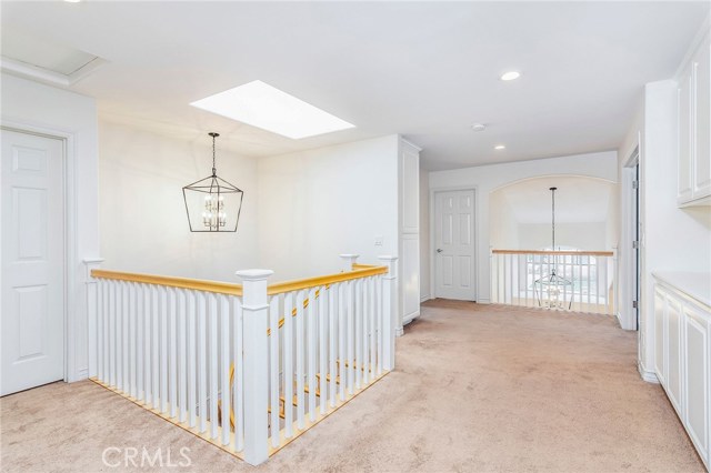 Second floor landing, lots of built-ins