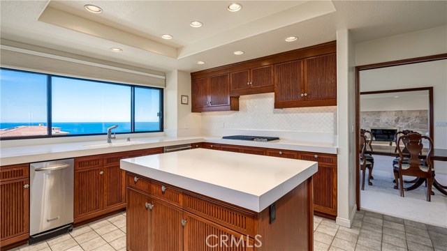 Ocean view from kitchen - pre-staging photo