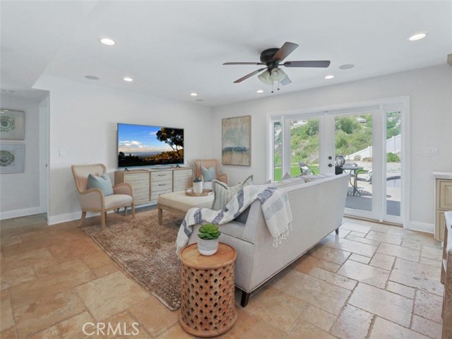 Family room next to the kitchen