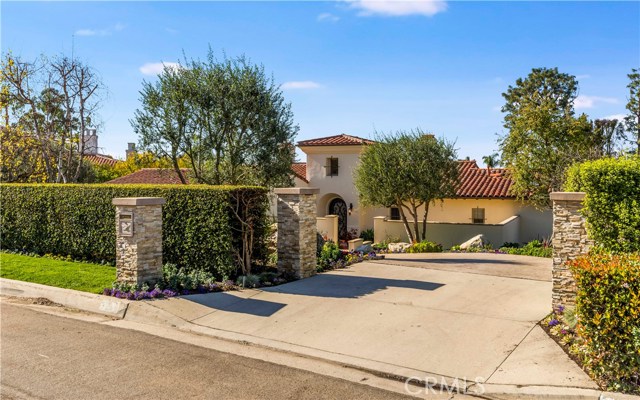 Entrance to the Tuscany-inspired villa