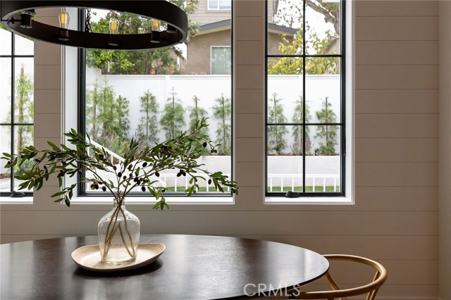 Breakfast nook towards backyard