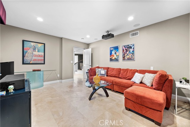 Another view of the theatre room/2nd family room.