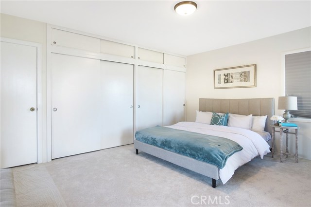 Master Bedroom freshly painted with new carpet