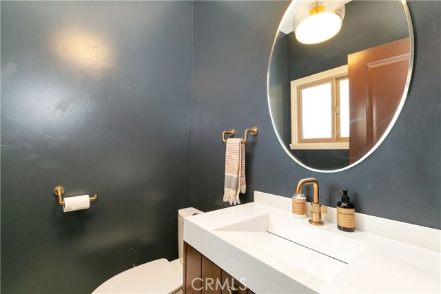 powder room on living level