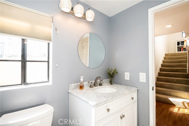 Remodeled Powder Room off of the main living area.