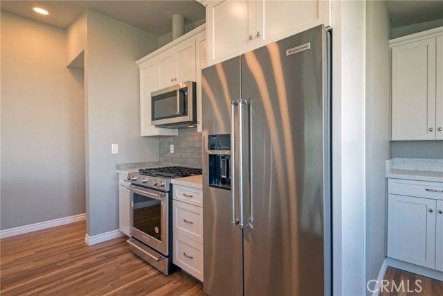 KITCHEN-AID REFRIGERATOR, STOVE & MICROWAVE