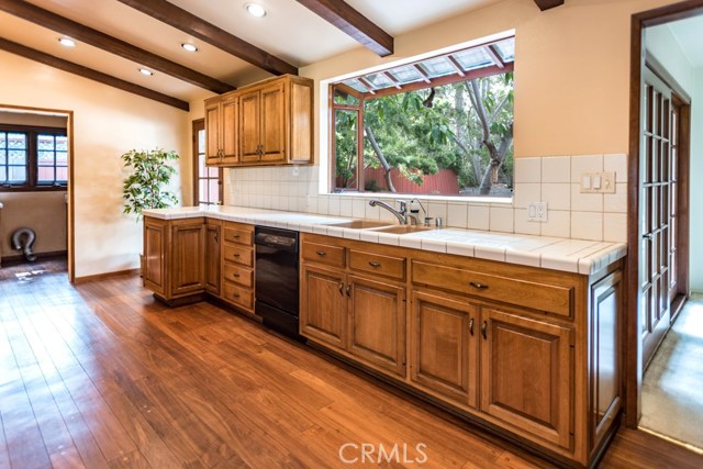 Kitchen with view to yard