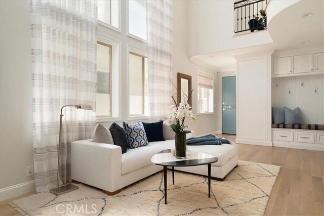 Entry way with mud room area and flex space