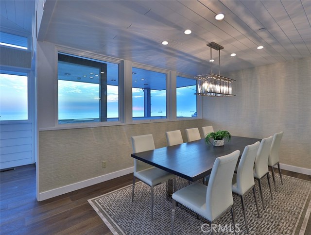 Enjoy ocean sunsets from the top two floors, even the formal dining room