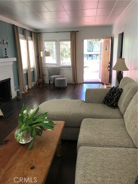 Original hardwood floors in the living room