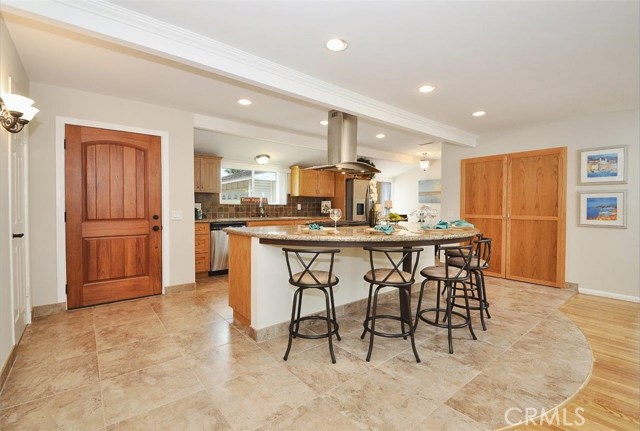 Great Room with remodeled Kitchen with huge Island for Cooking and Dining