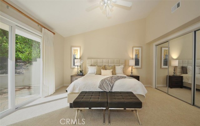 Master Bedroom with Mirror Closets