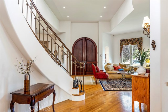View toward the living room and entrance from the kitchen.