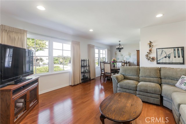 Living room and dining room