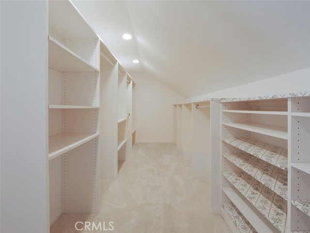 walk-in closet in master bedroom