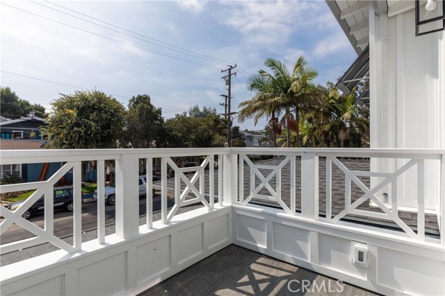 Spacious private balcony off of front bedroom