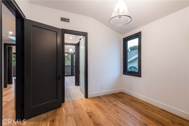 Jack and Jill Bathroom between Bedrooms #2 and #3. All the bedrooms have vaulted ceilings.