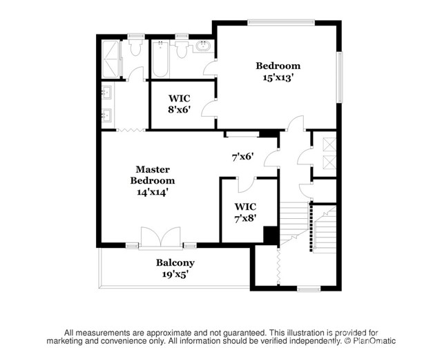 Second level bedrooms and laundry