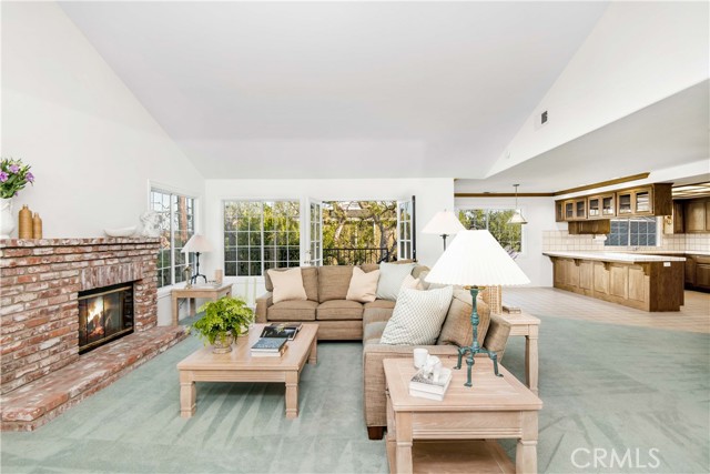Great Room with French Doors that Open to Terrace