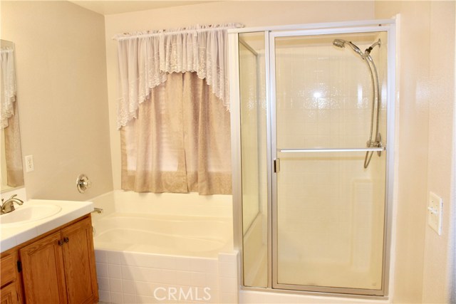 Master bedroom tub and separate shower