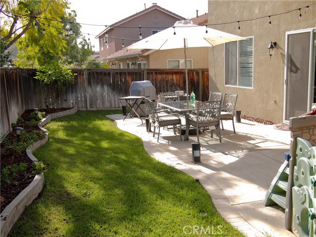 Back yard patio area