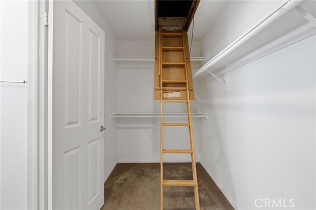 AND a pull down attic ladder for more storage.