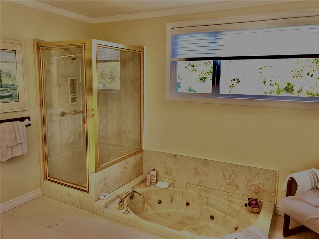 Master Bathroom with New Vanity and Newport Brass in each sink and in Tub