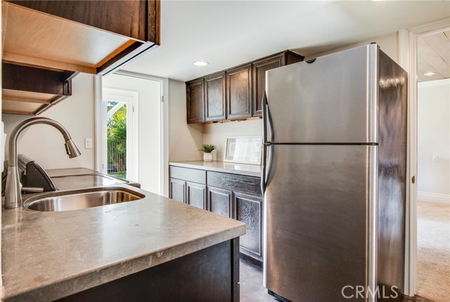kitchenette area on lower level