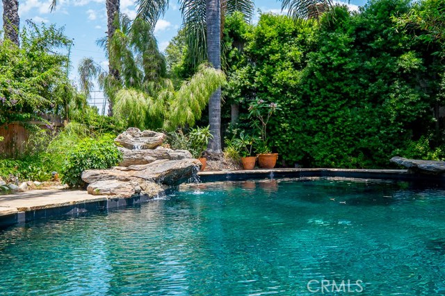 Gorgeous pool with rock waterfall