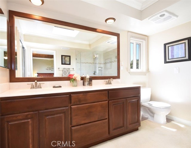 Remodeled Master Bath with Double Sinks