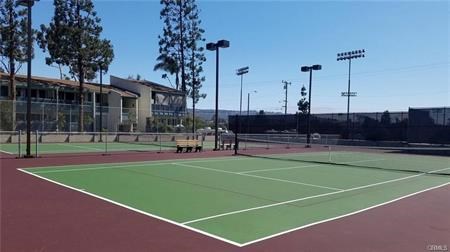 Newly resurfaced tennis courts.