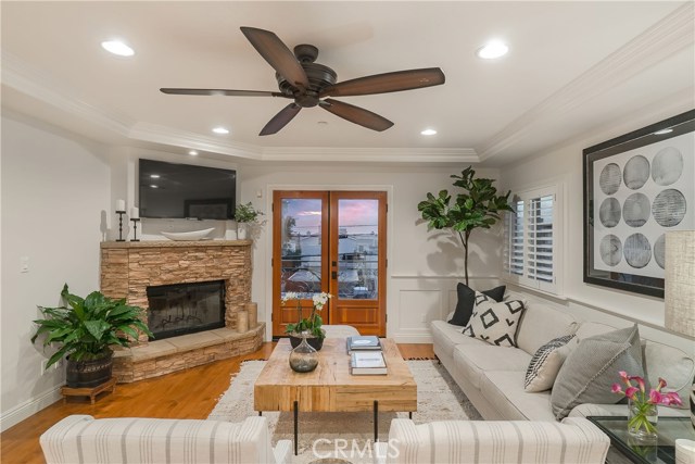 Living Room with French Doors on Both Sides