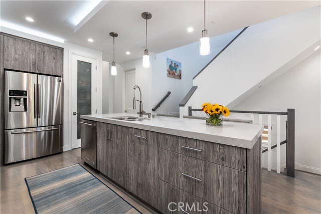 Custom cabinets and new countertops in this beautifully updated kitchen