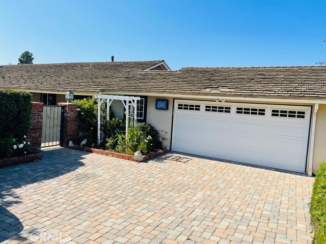 Brick Driveway with two car garage